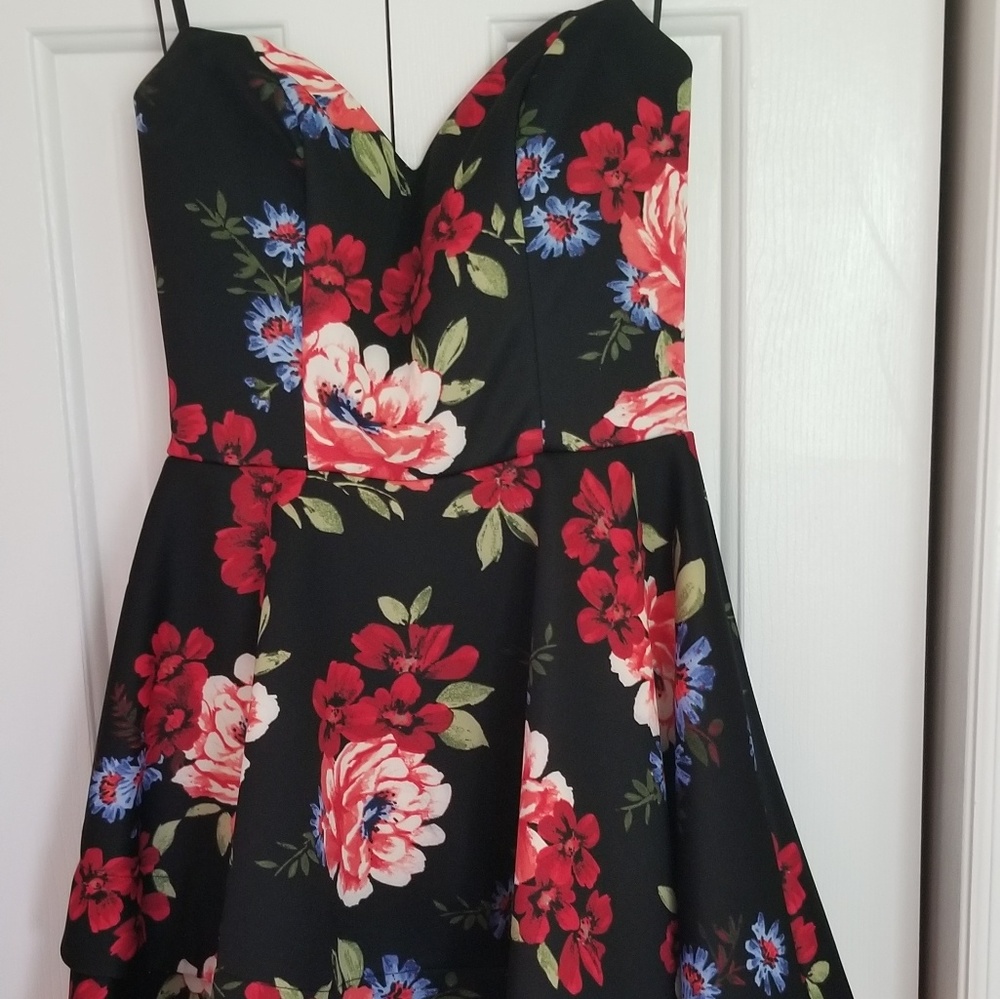 Floral fit and flare dress